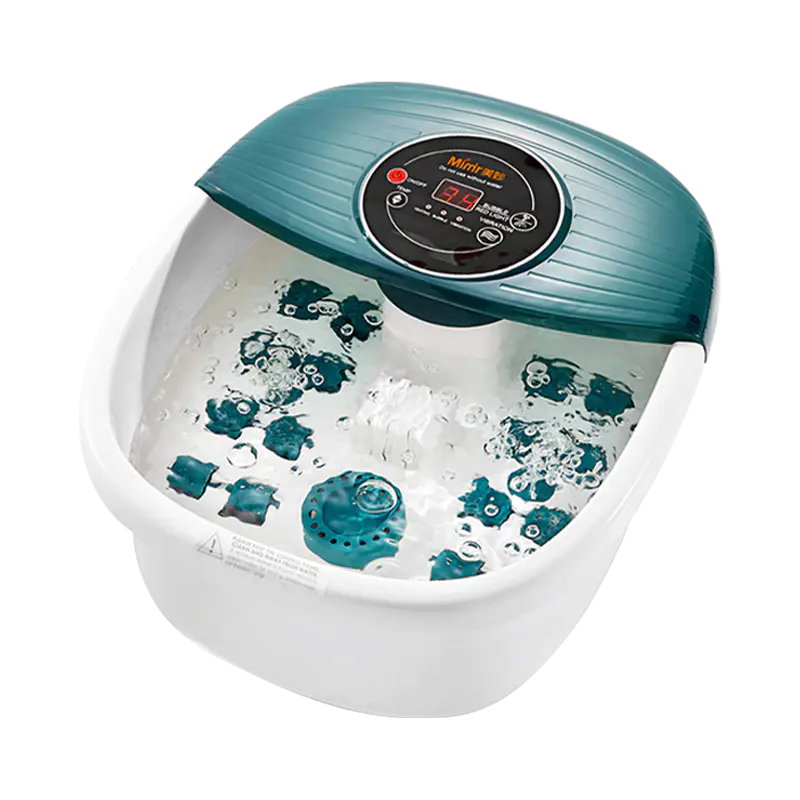 MM-19A Foot Spa Bath Massager with Heat Bubbles and Vibration Massage