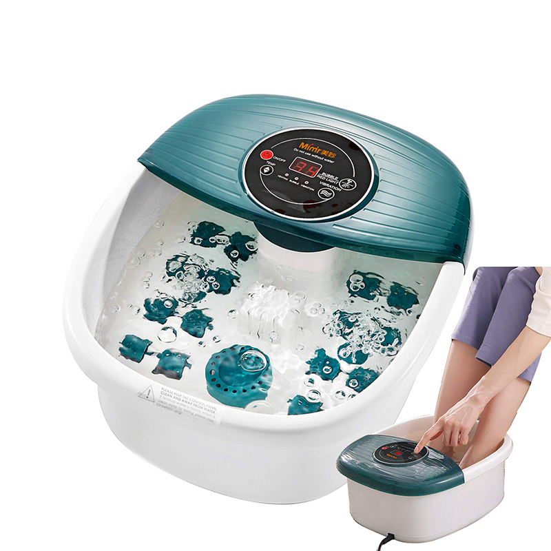 MM-19A Foot Spa Bath Massager with Heat Bubbles and Vibration Massage