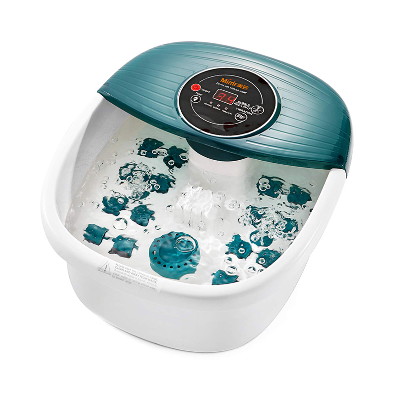 MM-19A Foot Spa Bath Massager with Heat Bubbles and Vibration Massage