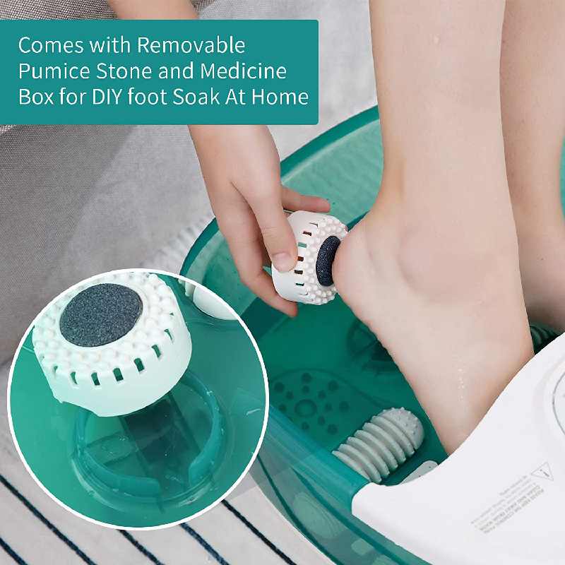 MM-20A-3 Foot Spa Bath Massager with Heat and Four Large Massage Rollers